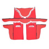 Set perdele decor cabina camion, velur rosu-alb universale Mega Drive