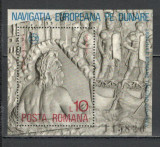 Romania.1977 Navigatia europeana pe Dunare-Bl. TR.433