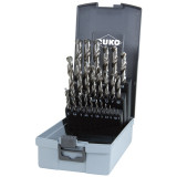 Cumpara ieftin Set burghie elicoidale DIN 338 tip N, HSS-G in cutie de plastic 25 bc. RUKO HardWork ToolsRange