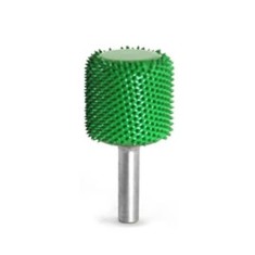 Valec Zaoblen&aacute; hrana pr-25,4 mm stopka 6mm, Granulatie Saburr ASPRA - VERDE