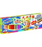 Set 18 batoane plastilina Bambino, include auriu si argintiu cu sclipici