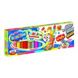 Set 18 batoane plastilina Bambino, include auriu si argintiu cu sclipici