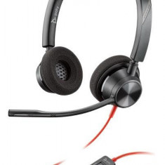 Casti Stereo Poly Blackwire C3320-M, Microsoft, Microfon, USB-A (Negru)