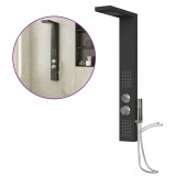 Cumpara ieftin Sistem panou de dus din aluminiu, negru