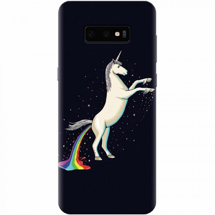 Husa silicon pentru Samsung Galaxy S10 Lite, Unicorn Shitting Rainbows