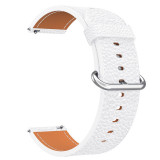 Curea piele, compatibila Xiaomi Watch S1 Active, telescoape Quick Release, 18cm, Alb