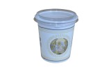 Set 100 buc Pahare de Pasti, Hristos a Inviat, din plastic, cu capac, 400 ml, model icoana