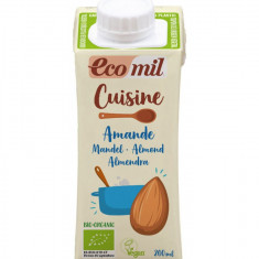 Crema vegetala bio din migdale, pentru gatit, 200ml Ecomil Cuisine