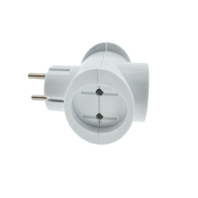 Stecher tip butoias, triplu, Flores 40532, 16A, 220V, alb foto