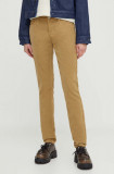 Marc O&#039;Polo pantaloni de catifea cord culoarea bej, mulata, medium waist