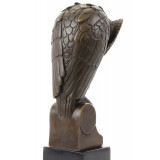 Bufnita stilizata- statueta din bronz pe soclu din marmura BJ-50, Animale