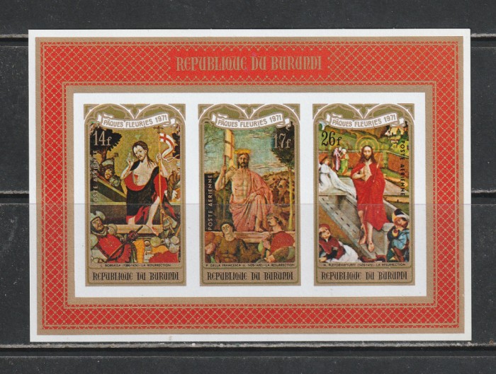 Burundi 1971 - Sfintele Pasti S/S NEDANTELATA 1v MNH