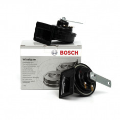 Set 2 Buc Claxoane Electro-Pneumatice Ton Inalt + Ton Jos Bosch Volkswagen Polo 3 6V 1995-2001 60W 12V 0 986 AH0 503