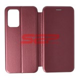 Husa Flip Cover Samsung Galaxy A52 / A52 5G, Protectie Completa, Tip Carte, Wine