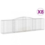Cumpara ieftin Cosuri gabion arcuite 8 buc, 400x50x100/120 cm fier galvanizat