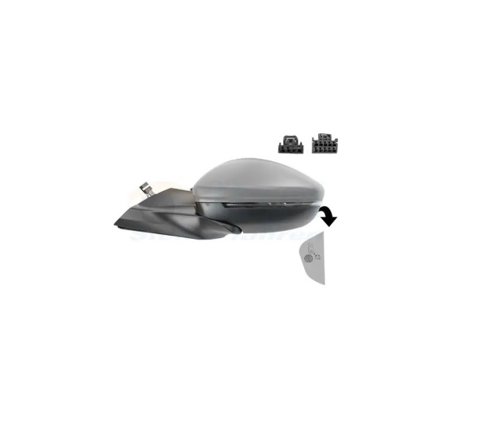 Oglinda usa exterioara OPEL CORSA/-e F, 06.2019-12.2023; PEUGEOT 208, 06.2019-, partea stanga, View Max, reglare electrica; grunduit; cu incalzire; s