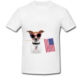 Cumpara ieftin Tricou &quot; Caine cu steagul american &quot;