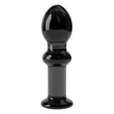 Cumpara ieftin Dop Anal Din Sticla Borosilicata Glass Romance, Negru, 11.5 cm