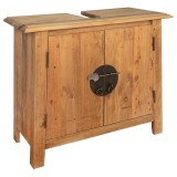 Cumpara ieftin Dulap de chiuveta de baie, 70x32x63 cm, lemn masiv pin