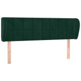 Cumpara ieftin Tablie de pat cu aripioare verde inchis 147x23x78/88 cm catifea
