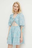 Pepe Jeans rochie din bumbac MARGOT mini, evazată, PL953478