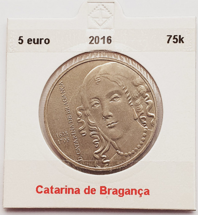 2186 Portugalia 5 Euro 2016 Catarina de Bragan&ccedil;a km 871