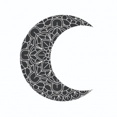 Sticker decorativ, Luna, Negru, 60 cm, 7267ST foto