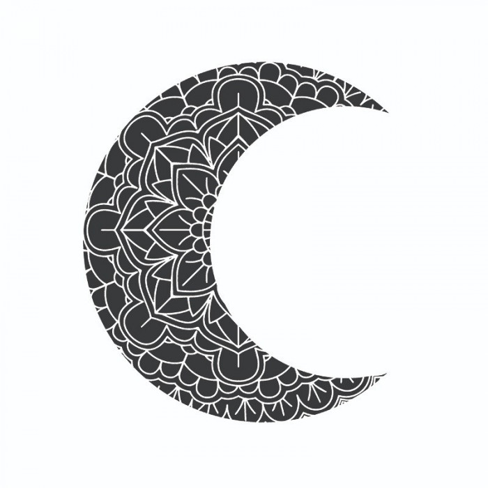 Sticker decorativ, Luna, Negru, 60 cm, 7267ST