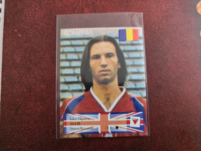 Iulian Filipescu sticker Manil Euro &#039;96 Romania #137