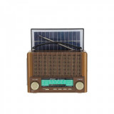 Radio portabil cu incarcare solara, FM, AM, SW, bluetooth, MP3, USB, Card tf,