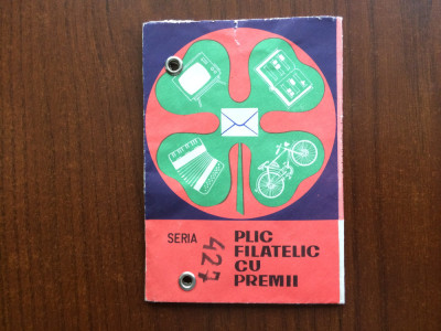 plic filatelic cu premii desigilat cu cateva timbre marci postale romanesti 1970 foto