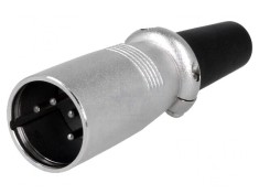 Mufă XLR 4-Pin Tată pe Cablu Drept foto