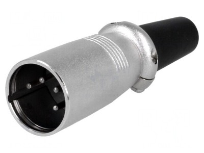 Mufă XLR 4-Pin Tată pe Cablu Drept foto