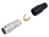 Conector circular HR10 push-pull mufă 2A argintat lipire