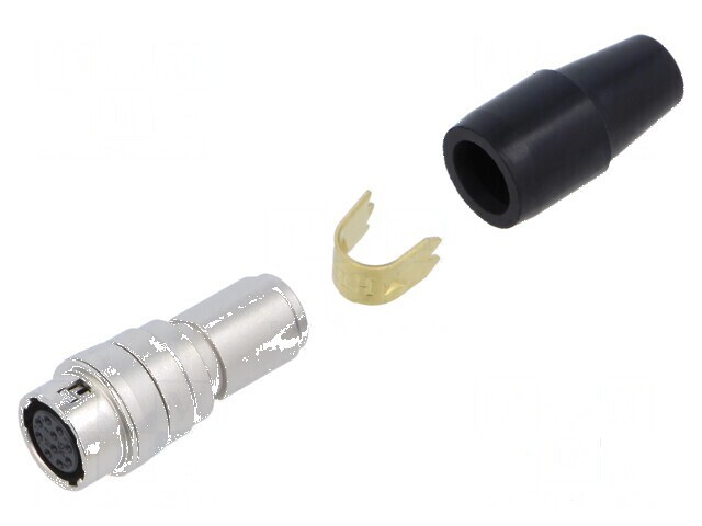 Conector circular HR10 push-pull mufă 2A argintat lipire