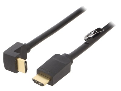 Cablu HDMI 2.0 90&amp;deg; 3m, aurit foto