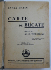 CARTE DE BUCATE de SANDA MARIN , EDITIA A IV-A , 1939 foto