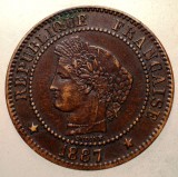 F.321 FRANTA CERES 2 CENTIMES 1887 A, Europa, Bronz