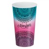 Pahar Plastic Mandala, Namaste, Multicolor, Capacitate 0,65L, Oem
