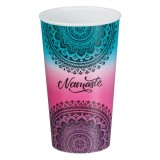 Pahar Plastic Mandala, Namaste, Multicolor, Capacitate 0,65L, Oem