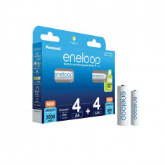 Acumulatori Panasonic eneloop 4x AA 2000mAh + 4x AAA 800mAh - 2x4 blister (BK-KJMCDE44E)