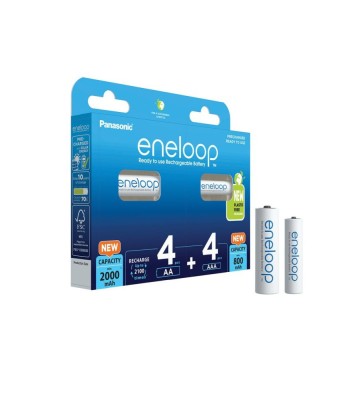 Acumulatori Panasonic eneloop 4x AA 2000mAh + 4x AAA 800mAh - 2x4 blister (BK-KJMCDE44E) foto