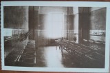 Carte postala, Cluj, Scoala catolica de fete MARIANUM, interior, spalator, perioada interbelica