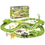 Circuit masinute Dinosaur Park, cu 240 de segmente, pista configurabila de 360cm Household NewTrend