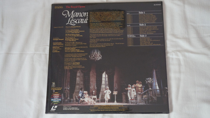 LaserDisc opera Manon Lescaut