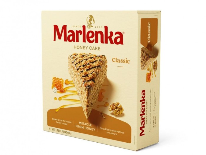 Tort Marlenka clasic cu miere si nuca 800g Handy KitchenServ