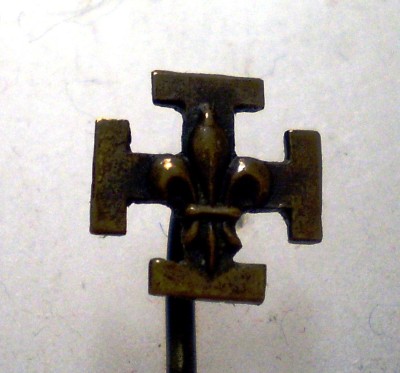 I.610 INSIGNA STICKPIN FRANTA SCOUTS CERCETASI CERCETASIE 8/8mm foto