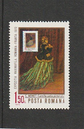 ROMANIA 1970 LP 723 EXPOZITIA MAXIMAFILIE ROMANIA-FRANTA MNH NESTAMPILAT