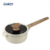 Tigaie Aluminiu Heinner Wild Stone 18cm cu Capac Sticla, Invelis Ceramic Pfluon, Inductie