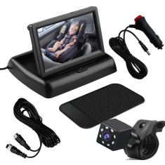 Camera video Damar, Viziune nocturna, Compatibila universal, Monitorizare pentru Scaunul de Siguranta a bebelusilor si copiilor, Rotire 180, FULL HD M